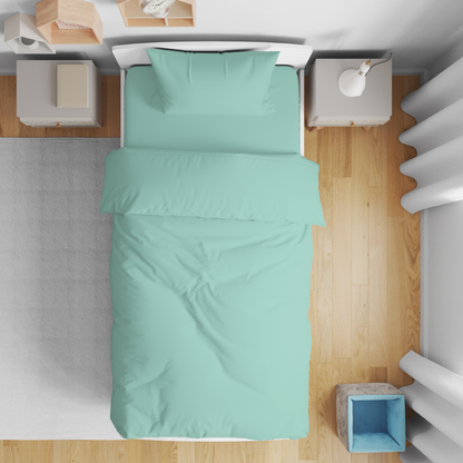 Comfy Beds Single Flat Sheet Cool Mint,150x225cm