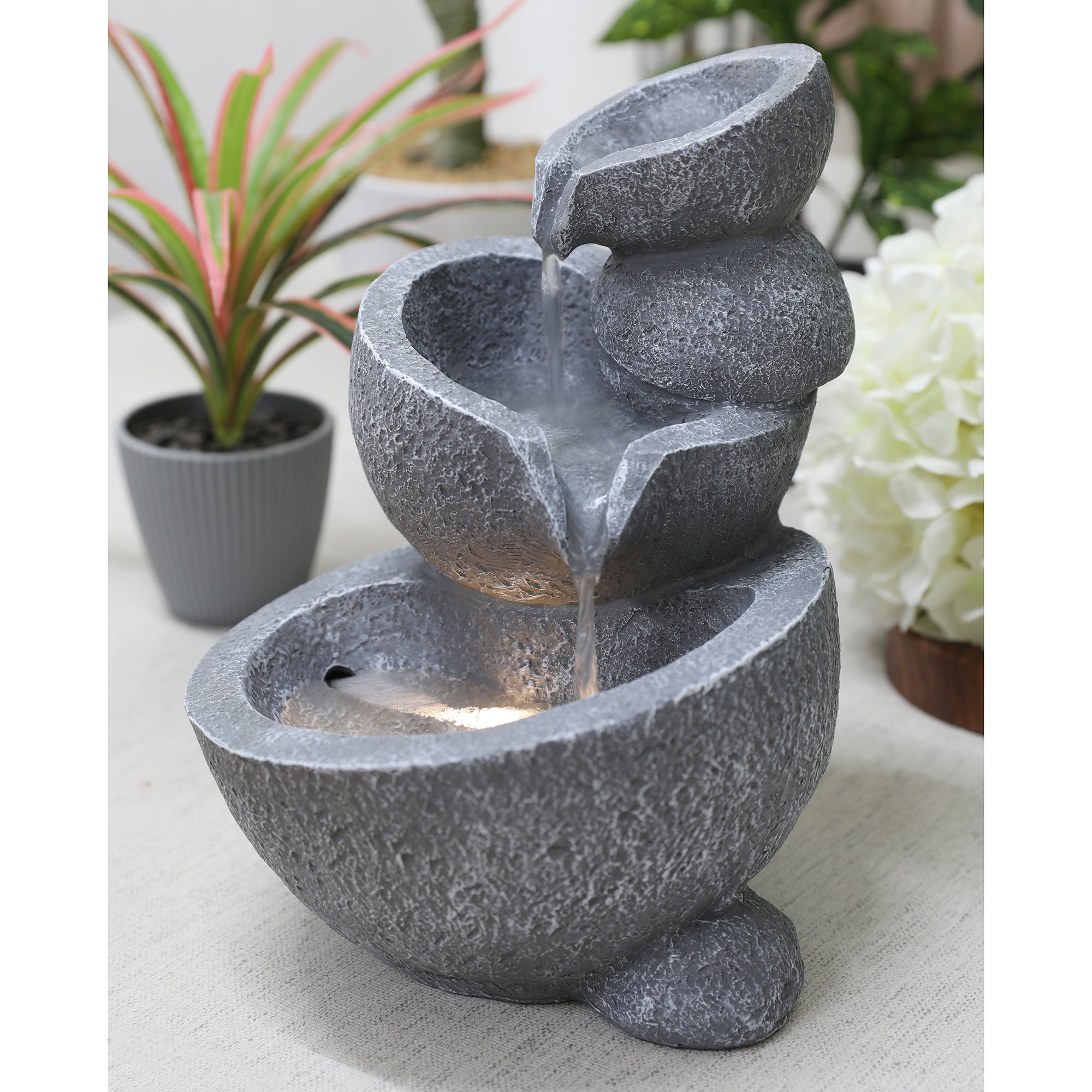 {TAKING OFFERS} buy Cracked Granite Polyresin Decorative Bowl Stand