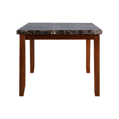 Eden Marble Finish Top 6 Seater Dining Table in Brown Colour