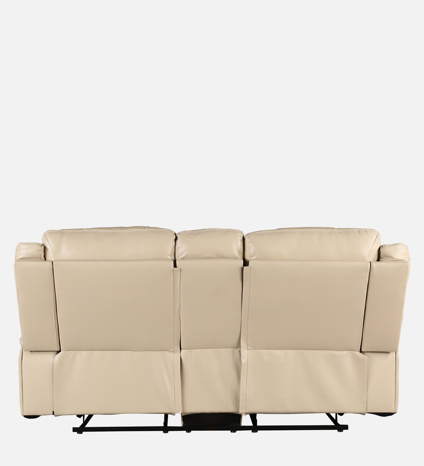 Murray Half Leather Two Seater Recliner in Beige Colour